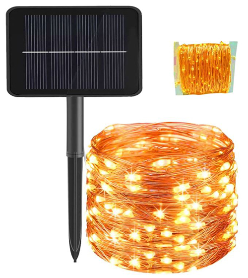 Brisun wasserdichte Solar Gartenlichterkette (24m, 300 LEDs, 8 Modi) für nur 7,99€