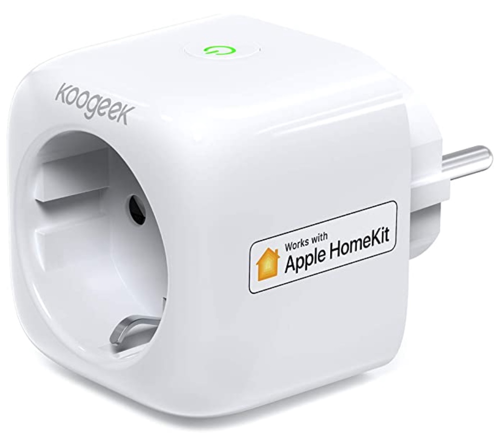 Koogeek 2,4 GHz Wi-Fi Smart Steckdose mit HomeKit, Siri, Alexa und Google Home Support für 13,99€