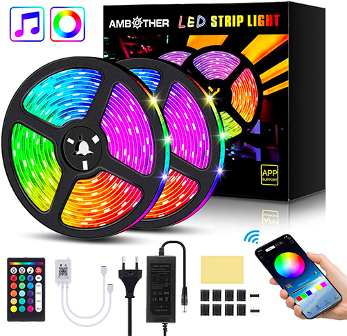 10m (2x5m) AMBOTHER RGB LED Streifen für nur 13,05 Euro (statt 28,99 Euro)