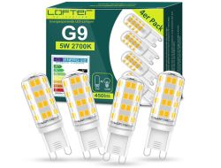 4er Pack LOFTer G9 LED Lampen Warmweiß 2700K für 4,49€