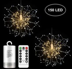 Shineslay Feuerwerk LED Lichterketten mit Fernbedienung für 12,99€
