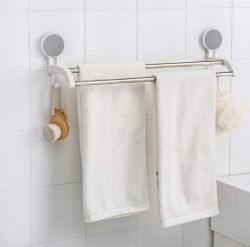 Edelstahl Handtuchhalter Kleben statt Bohren für 11,39€ (statt 22,79€)