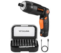 ALEAPOW Mini Akkuschrauber mit LED Licht und 31-teiligem Bit-Set für 17,48€ (statt 34,97€)