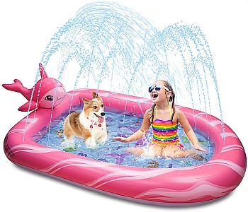 Weokeey Kinder Planschbecken mit Sprinkler für 13,49€