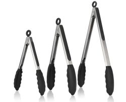 3er Set U-Taste Grillzangen mit 18, 23 und 30 cm Länge für 9,49€