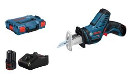 Bosch Professional 12V System Akku-Säbelsäge GSA 12V-14 mit 2x 3.0Ah Akkus, Ladegerät und L-BOXX für 149,37€