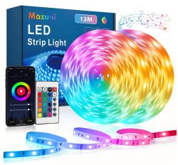 2x 6m Maxuni RGB LED-Strips mit App Control & Fernbedienung für 14,39€