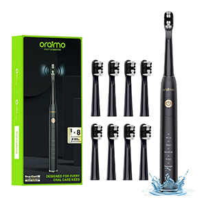 Oraimo elektrische Schallzahnbürste mit 8 Ersatzbürsten für nur 17,58€ inkl. Prime-Versand