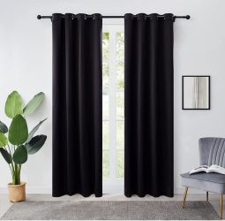 Vorhang Blickdicht 140 x 244 cm Schwarz  für nur 15,99€ (statt 39,99€)