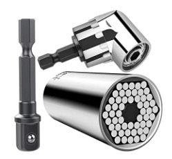 Neuer Gutschein: 3-in-1 Universal Stecknuss 7-19mm + 105° Winkel-Vorsatzadapter für 8,99€