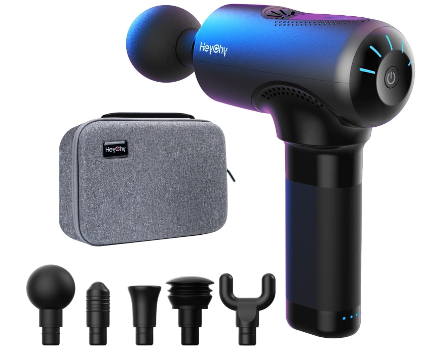 HEYCHY Massagepistole Deep Tissue, Leistungsstarkes tragbares Massagegerät für nur 23,99€ bei Prime inkl. Versand