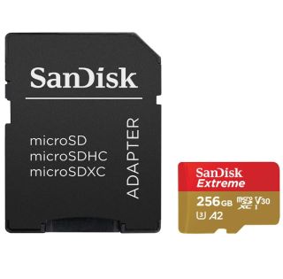 SanDisk Extreme microSDXC UHS-I Speicherkarte 256 GB + Adapter für 23,99€