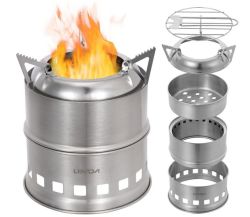 Lixada faltbarer Camping Holzofen / Mini-Grill für nur 11,38€ (statt 18,98€)