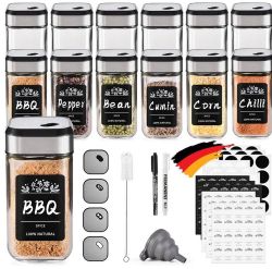 Miorkly Gewürzgläser Eckig mit Streueinsatz im 12er-Set für nur 14,39€ (statt 23,99€)