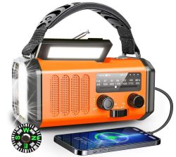 BIAOQINBO Kurbelradio mit 10000mAh Akku und Handyladefunktion für nur 15,99€ (statt 30€)