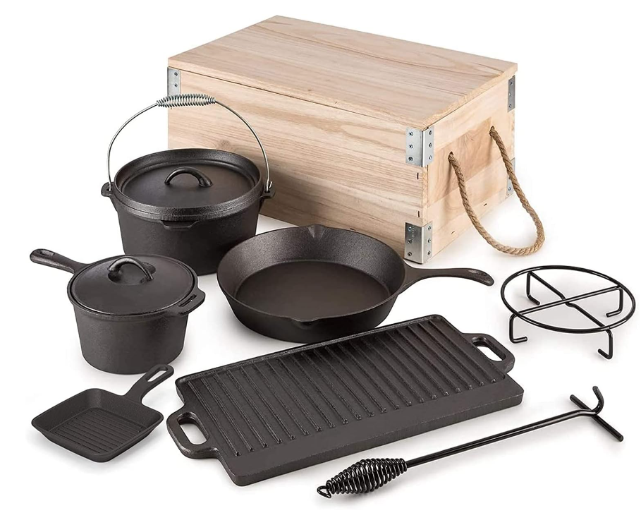 8tlg Dutch Oven Set in Holzkiste für nur 49,81€ inkl. Versand