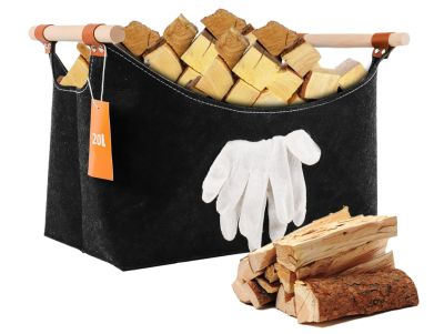 Beoguy Filz Kaminholzkorb mit Holzgriffen für 11,39€ statt 18,99€