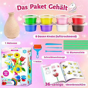 Titoclar Knete-Blumenstrauß Bastelset für nur 8,90€ inkl. Prime-Versand
