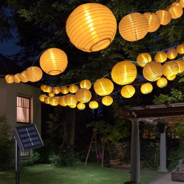 Kimuwote 5m Solar Lampion-Lichterkette für nur 8,99€