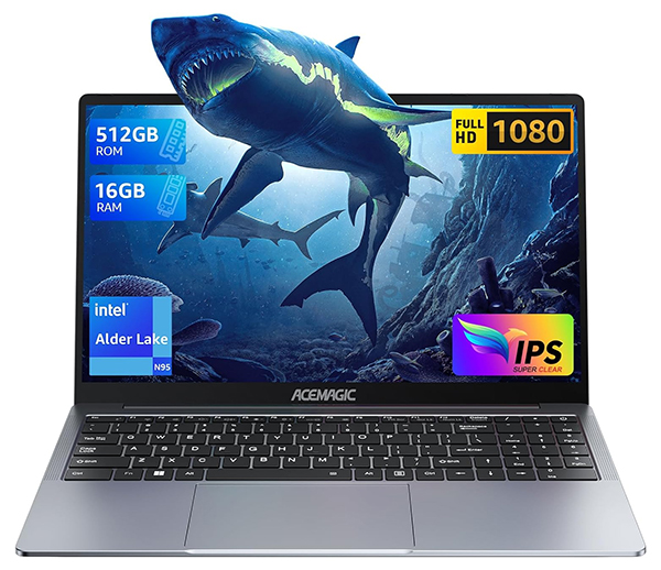 ACEMAGIC 15,6 Zoll FHD Laptop (16 GB, 512 GB SSD, Intel Alder Lake N95) für 247,98€