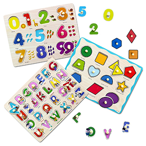 YokBeiaz Kleinkinder Holzpuzzle Set für nur 9,99€ inkl. Prime-Versand