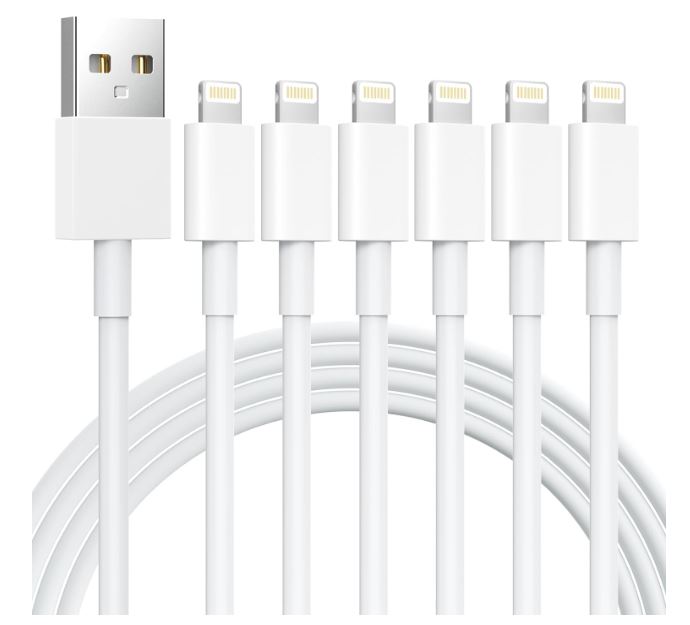 6er Pack iPhone Lightning Kabel (Apple MFi Certified, 2x 1m, 2x 2m, 2x 3m) für nur 4,99€