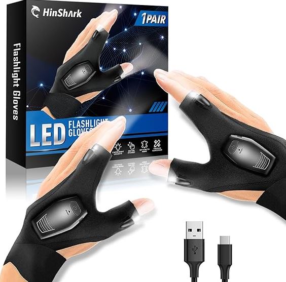 Hinshark Handschuhe mit Licht für nur 6,74€ bei Prime-Versand