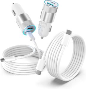 2x ZNBTCY 48W Zigarettenanzünder Ladegeräte mit USB-C Kabel für nur 5,99€