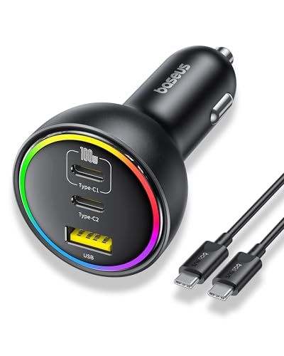Baseus 152.5W Zigarettenanzünder USB C 3 Ports