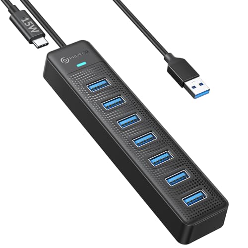 PHIXERO 7 Port USB 3.0 Hub Verteiler